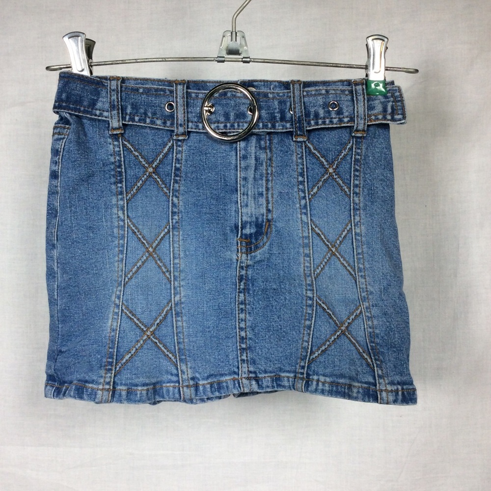 Revolt Girls Denim Skirt with Belt, Sz 6x